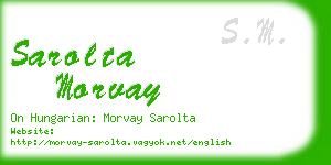 sarolta morvay business card